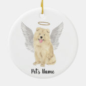 Chow Chow Dog Beileid Memorial Keramik Ornament (Hinten)