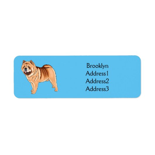 Chow Chow dog cartoon illustriert (Vorne)