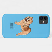 Chow Chow dog cartoon illustriert Case-Mate iPhone Hülle (Rückseite (Horizontal))