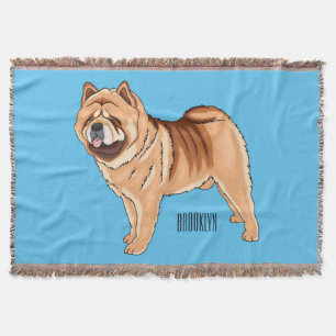 Chow Chow dog cartoon illustriert Decke