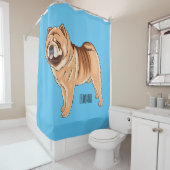 Chow Chow dog cartoon illustriert Duschvorhang (Beispiel)