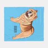 Chow Chow dog cartoon illustriert Fleecedecke (Vorderseite (Horizontal))