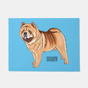 Chow Chow dog cartoon illustriert Fußmatte