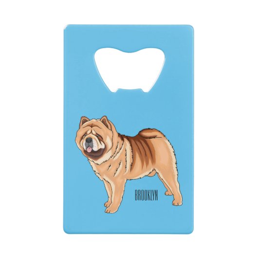 Chow Chow dog cartoon illustriert Geldbeutel Flaschenöffner (Vorderseite)