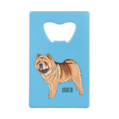 Chow Chow dog cartoon illustriert Geldbeutel Flaschenöffner (Rückseite)