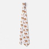 Chow Chow dog cartoon illustriert Krawatte (Rückseite)