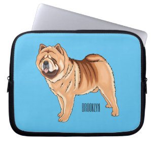 Chow Chow dog cartoon illustriert Laptopschutzhülle
