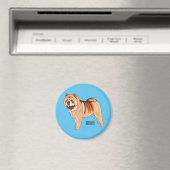 Chow Chow dog cartoon illustriert Magnet (In Situ (Geschirrspüler))