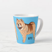 Chow Chow dog cartoon illustriert Milchtasse (Rechte Ecke)