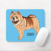 Chow Chow dog cartoon illustriert Mousepad (Mit Mouse)