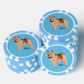 Chow Chow dog cartoon illustriert Pokerchips (Stapel)