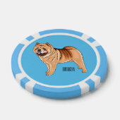 Chow Chow dog cartoon illustriert Pokerchips (Einzeln)