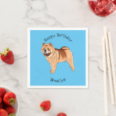 Chow Chow dog cartoon illustriert Serviette (Beispiel)