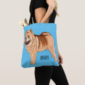 Chow Chow dog cartoon illustriert Tasche (Von Nahem)