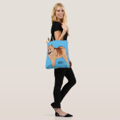 Chow Chow dog cartoon illustriert Tasche (Am Model)