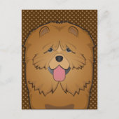 Chow Chow Dog Cartoon Paws Postkarte (Vorderseite)