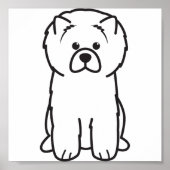 Chow Chow Dog Cartoon Poster (Vorne)