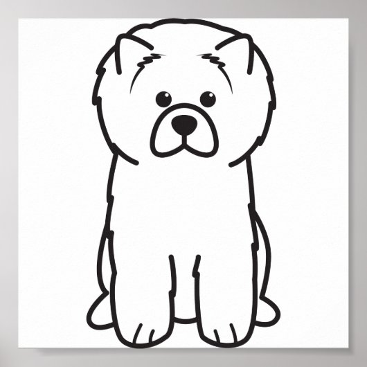 Chow Chow Dog Cartoon Poster (Vorne)