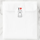 Chow Chow Dog Cartoon Runder Aufkleber (Tasche)