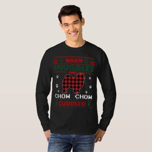 Chow Chow Dog Christmas Pajama Ugly Christmas Swea T-Shirt (Vorne ganz)