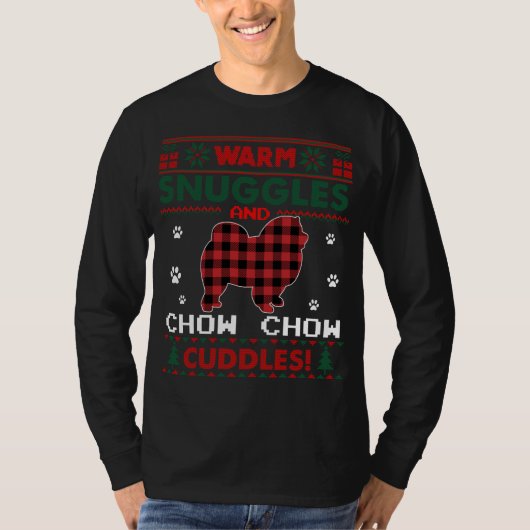 Chow Chow Dog Christmas Pajama Ugly Christmas Swea T-Shirt (Vorderseite)