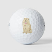 Chow Chow Dog Golfball (Vorderseite)