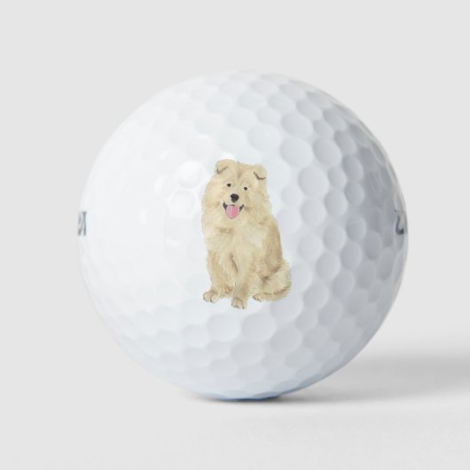 Chow Chow Dog Golfball (Vorderseite)