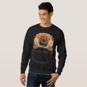 Chow Chow Dog In Pocket Dog Sweatshirt (Vorne ganz)