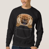 Chow Chow Dog In Pocket Dog Sweatshirt (Vorderseite)