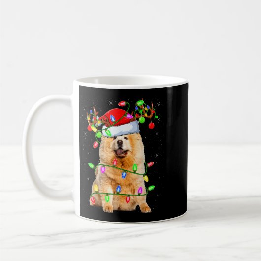 Chow Chow Dog Lover Xmas Lighting Santa Chow Chow Kaffeetasse (Links)