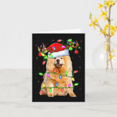 Chow Chow Dog Lover Xmas Lighting Santa Chow Chow Karte (Gelbe Blume)