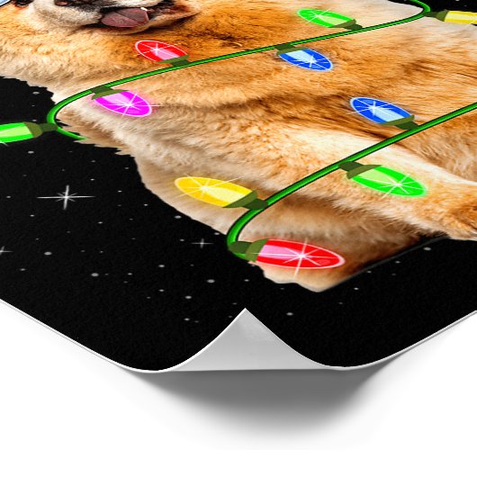 Chow Chow Dog Lover Xmas Lighting Santa Chow Chow  Poster (Ecke)