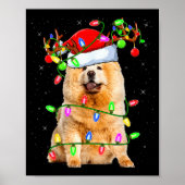 Chow Chow Dog Lover Xmas Lighting Santa Chow Chow  Poster (Vorne)