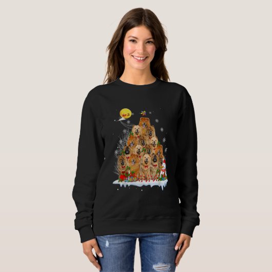Chow Chow Dog Matching Santa Chow Chow Christmas Sweatshirt (Vorne ganz)