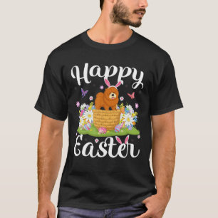 Chow Chow Dog Ostereier Jagd Blumenstrauß Chow Ost T-Shirt