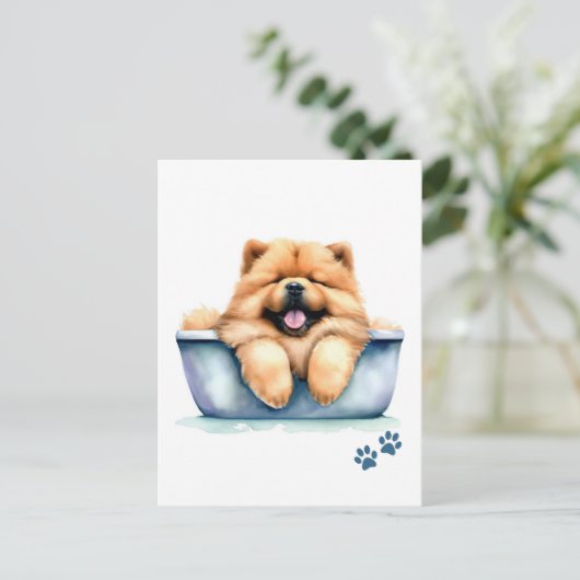 Chow Chow Dog Postkarte (Stehend Vorderseite)