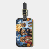 Chow Chow Dog Pumpkin Halloween Funny Gepäckanhänger (Vorderseite vertikal)