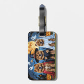 Chow Chow Dog Pumpkin Halloween Funny Gepäckanhänger (Rückseite vertikal)