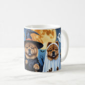 Chow Chow Dog Pumpkin Halloween Funny Kaffeetasse (VorderseiteRechts)