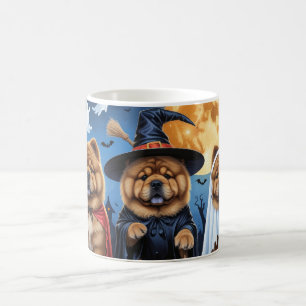 Chow Chow Dog Pumpkin Halloween Funny Kaffeetasse