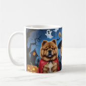 Chow Chow Dog Pumpkin Halloween Funny Kaffeetasse (Links)