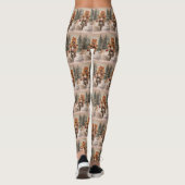 Chow Chow Dog Reiten Motorrad Weihnachten Leggings (Rückseite)