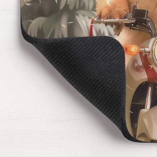 Chow Chow Dog Reiten Motorrad Weihnachten Mousepad (Ecke)