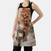 Chow Chow Dog Reiten Motorrad Weihnachten Schürze (InSitu)