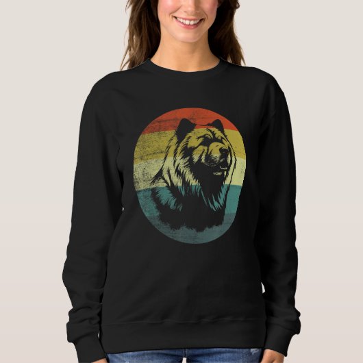 Chow Chow Dog Retro Design Sweatshirt (Vorderseite)