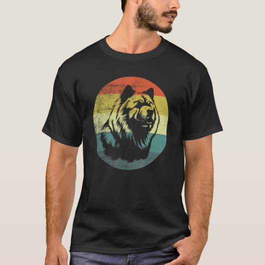Chow Chow Dog Retro Design T-Shirt (Vorderseite)