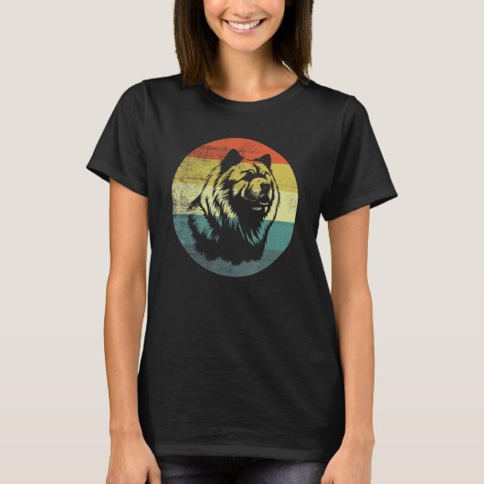 Chow Chow Dog Retro Design T-Shirt (Vorderseite)