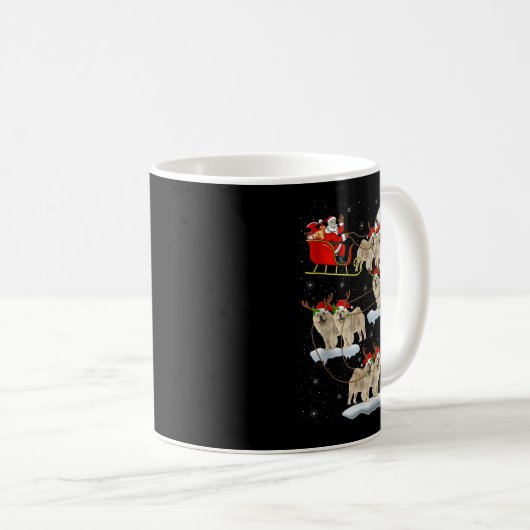 Chow Chow Dog Santa Sleigh Flying Funny Magical Ch Kaffeetasse (VorderseiteRechts)
