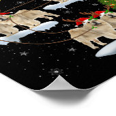 Chow Chow Dog Santa Sleigh Flying Funny Magical Ch Poster (Ecke)