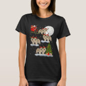 Chow Chow Dog Santa Sleigh Flying Funny Magical Ch T-Shirt (Vorderseite)